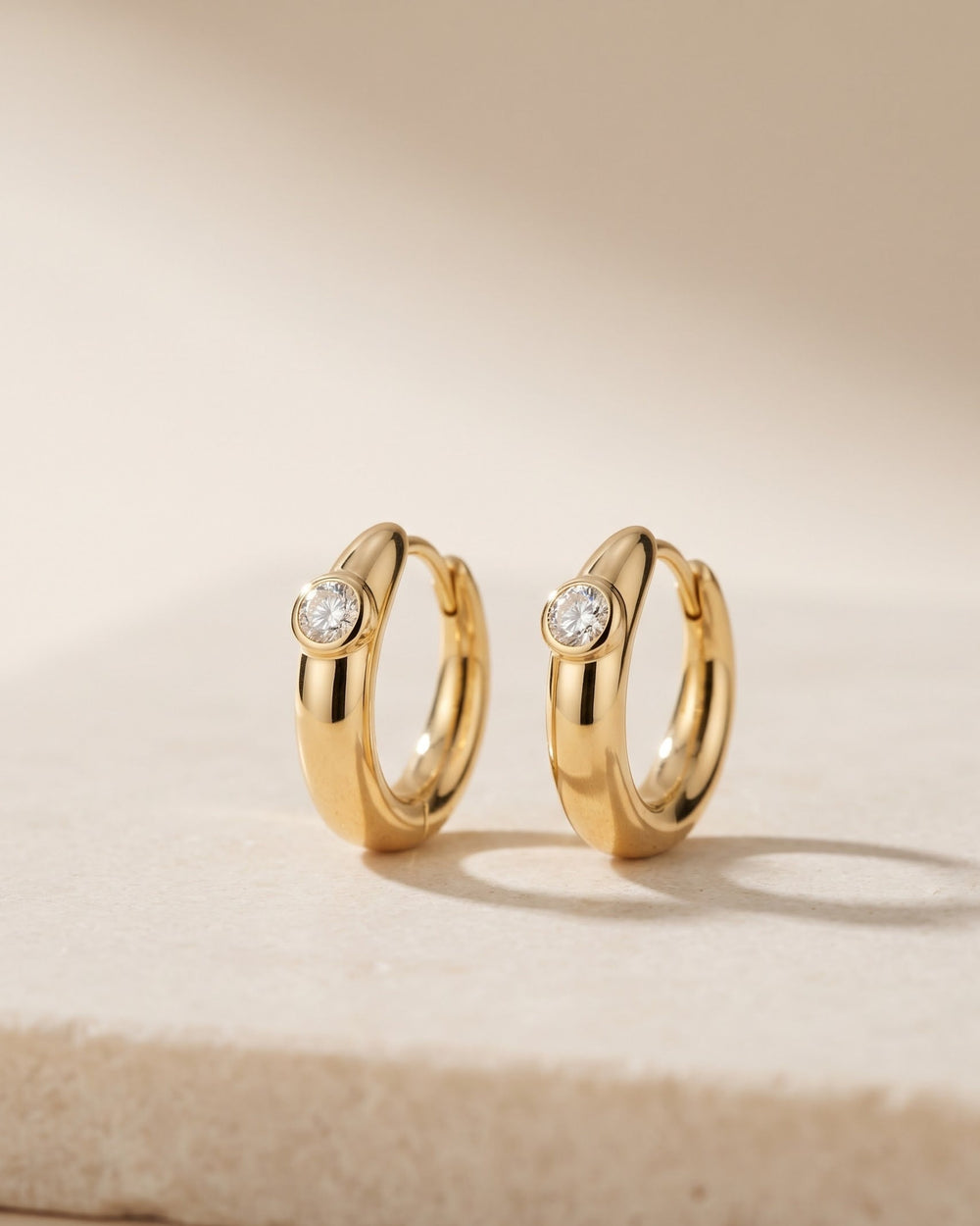 Sable Diamond Hoop Earrings