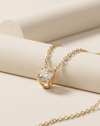 Portico Solitaire Pendant Necklace
