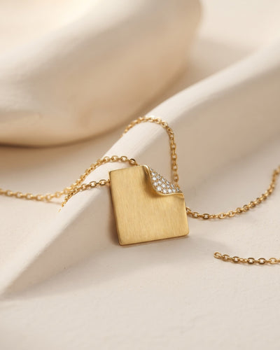 Aurora Scroll Pendant Necklace