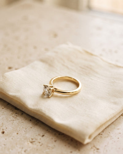 Pear Solitaire Prong Ring
