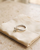 Pear Solitaire Prong Ring