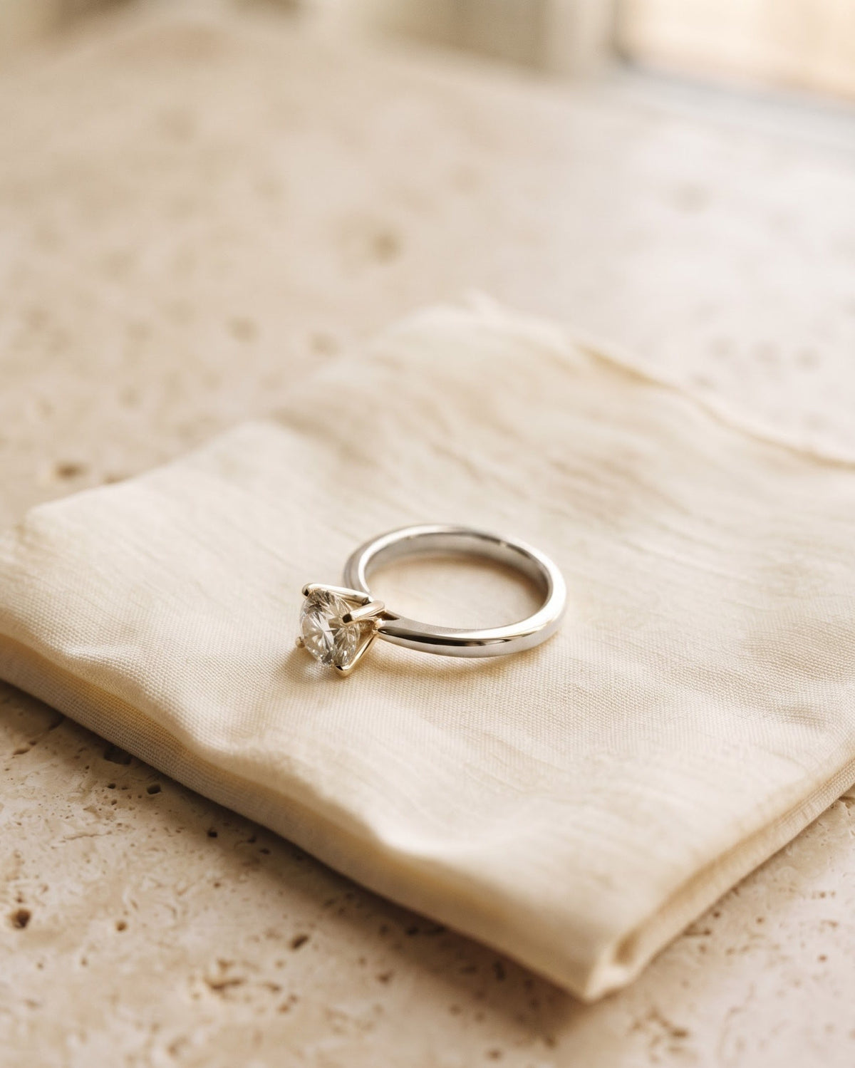 Pear Solitaire Prong Ring