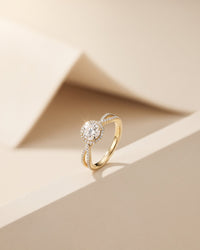Meridian Halo Twist Ring