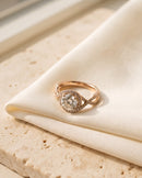 Meridian Halo Twist Ring