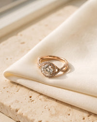 Meridian Halo Twist Ring