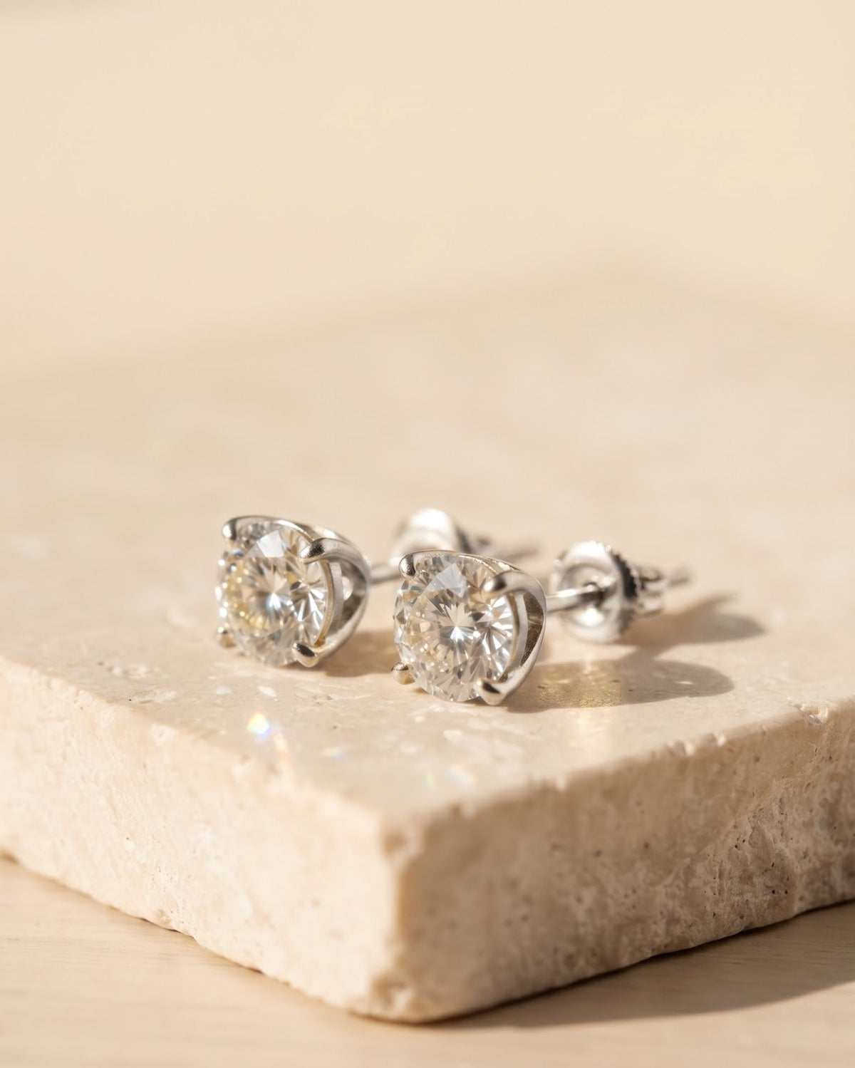 Luna Solitaire Studs