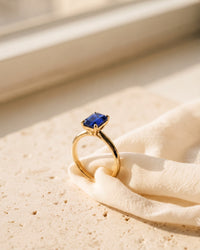 Solstice Emerald Solitaire Ring