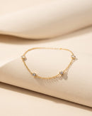 Slate Bezel Station Bracelet