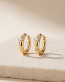 Tessera Diamond Huggie Earrings