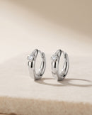 Sable Diamond Hoop Earrings