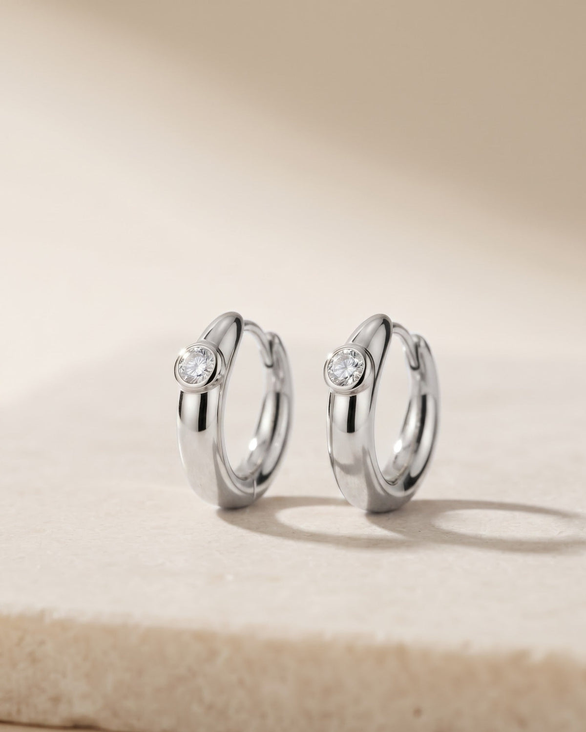 Sable Diamond Hoop Earrings