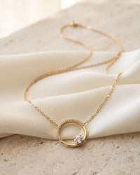 Selene Crescent Diamond Necklace