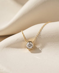 Corona Bezel Solitaire Necklace