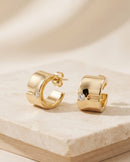 Cove Diamond Bezel Huggie Earrings