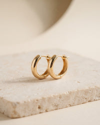 Mica Plain Huggie Earrings