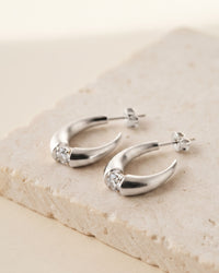 Pilaster Tapered Hoop Earrings