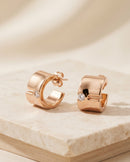 Cove Diamond Bezel Huggie Earrings
