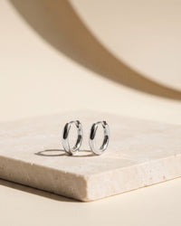 Mica Plain Huggie Earrings