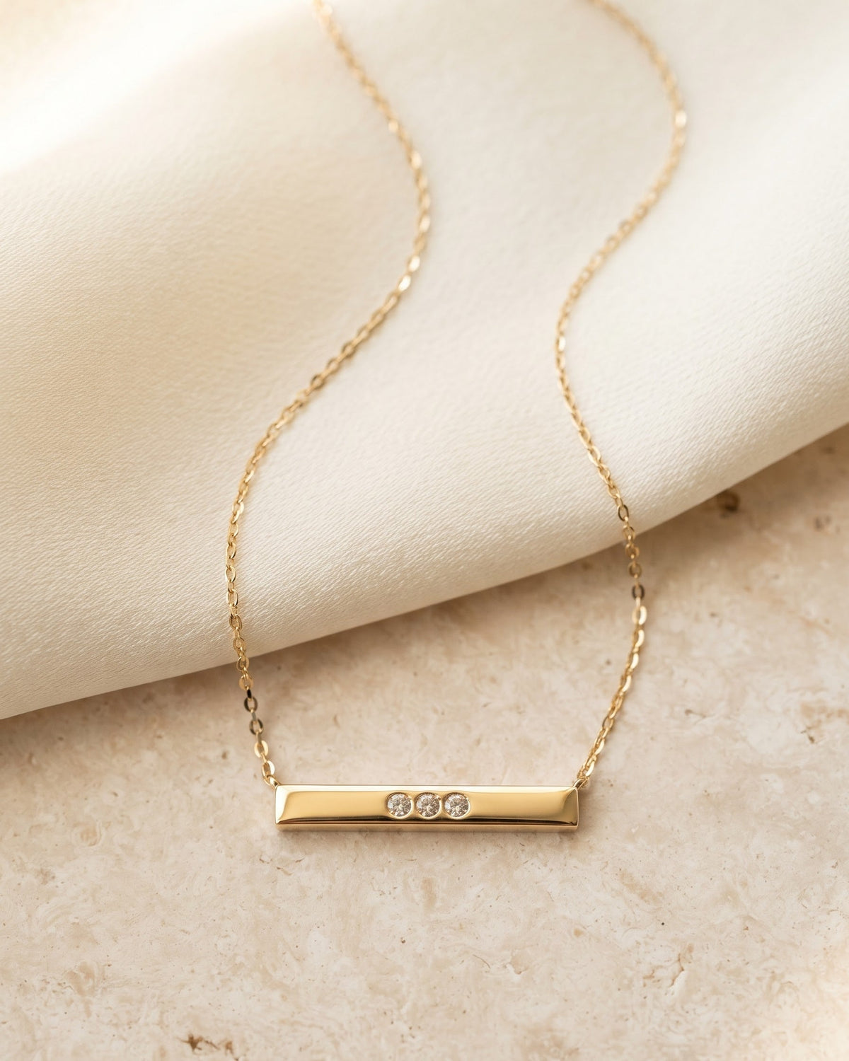 Nimbus Bar Diamond Necklace