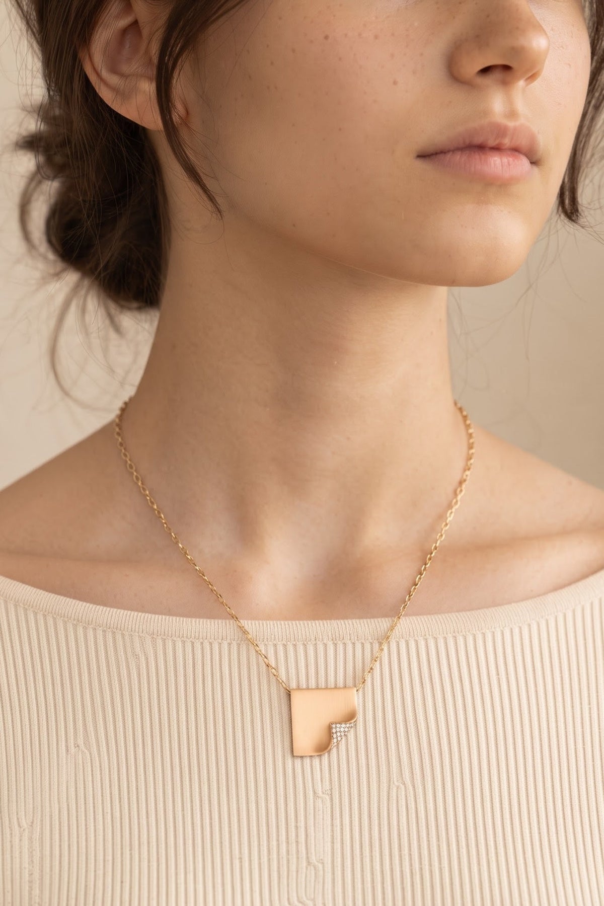 Aurora Scroll Pendant Necklace
