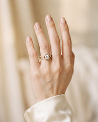 Solstice Halo Triple Band Ring