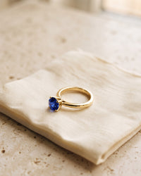 Pear Solitaire Prong Ring