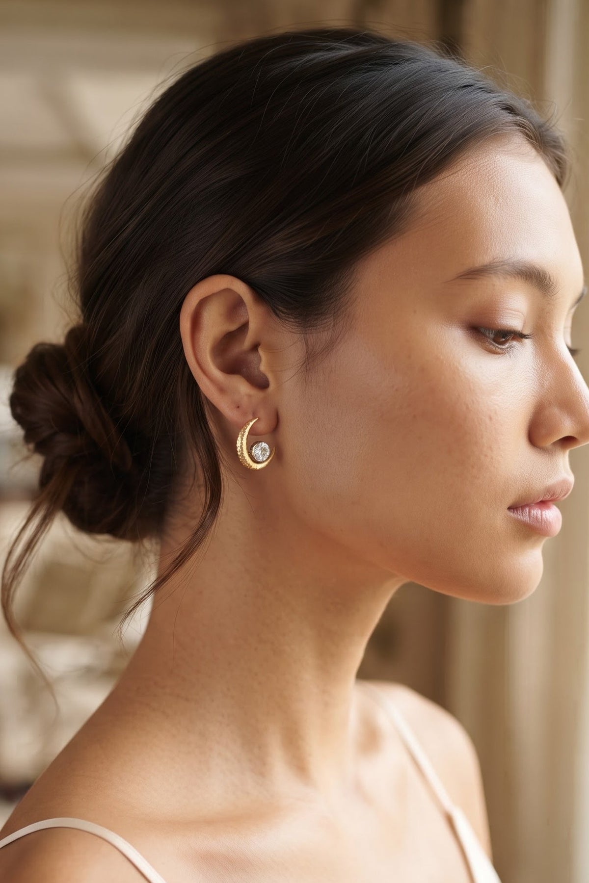 Pilaster Tapered Hoop Earrings