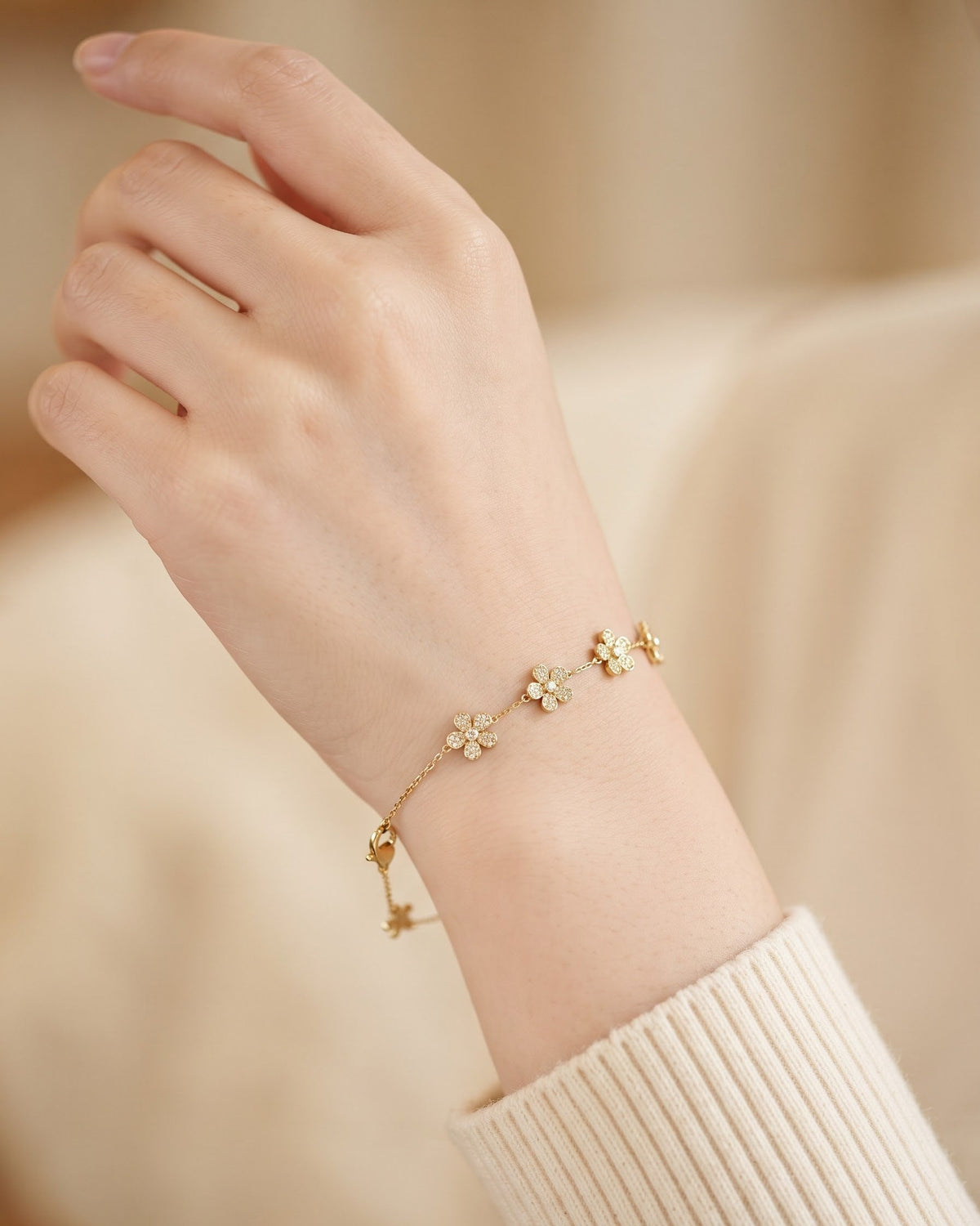 Aster Flower Station Bracelet