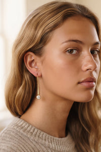Rille Tapered Drop Earrings